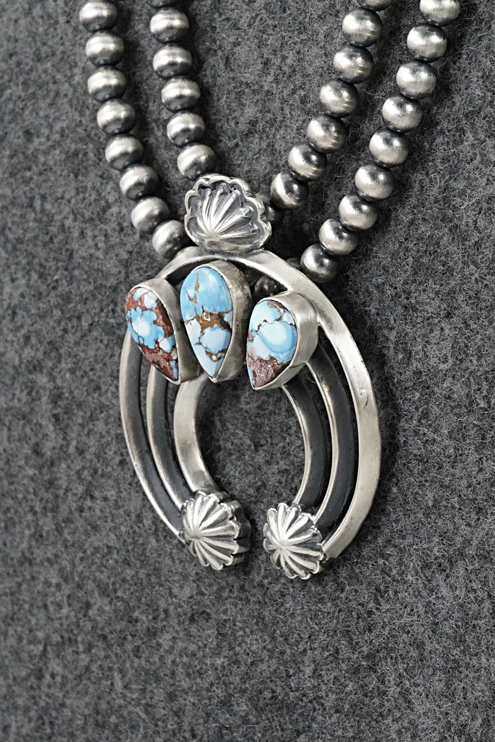Turquoise & Sterling Silver Necklace - Davey Morgan