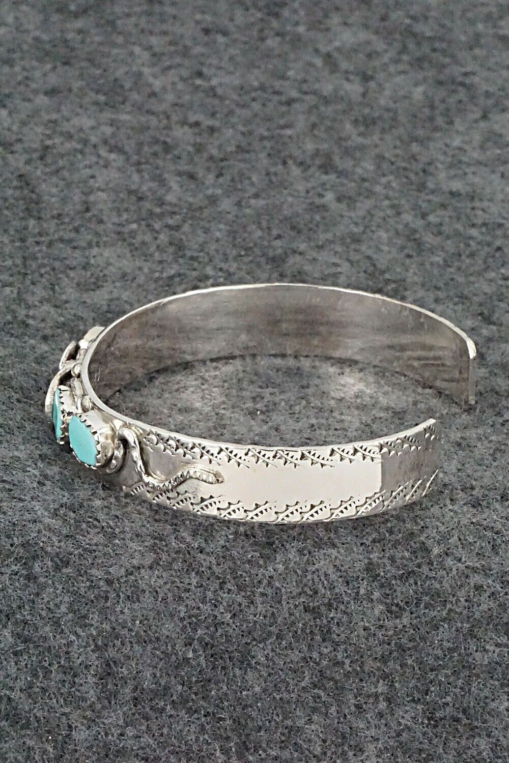 Turquoise & Sterling Silver Bracelet - Joy Calavaza