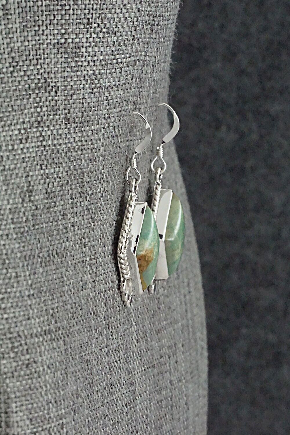 Turquoise & Sterling Silver Earrings - Gary Shorty