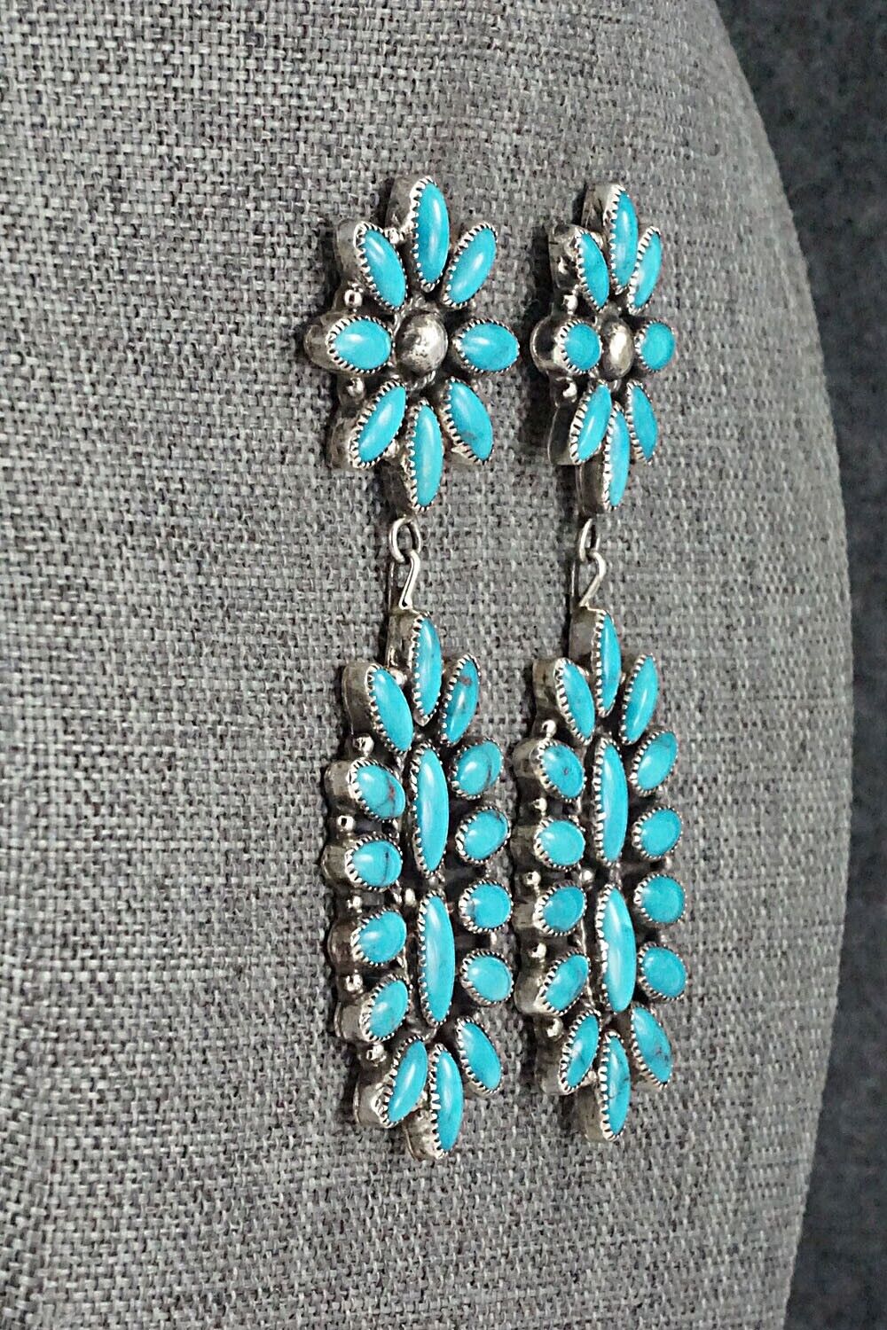 Turquoise & Sterling Silver Earrings - Anthony Skeets