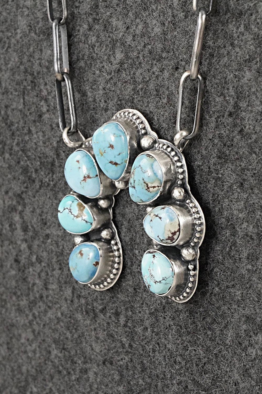 Turquoise & Sterling Silver Necklace - Darrin Livingston