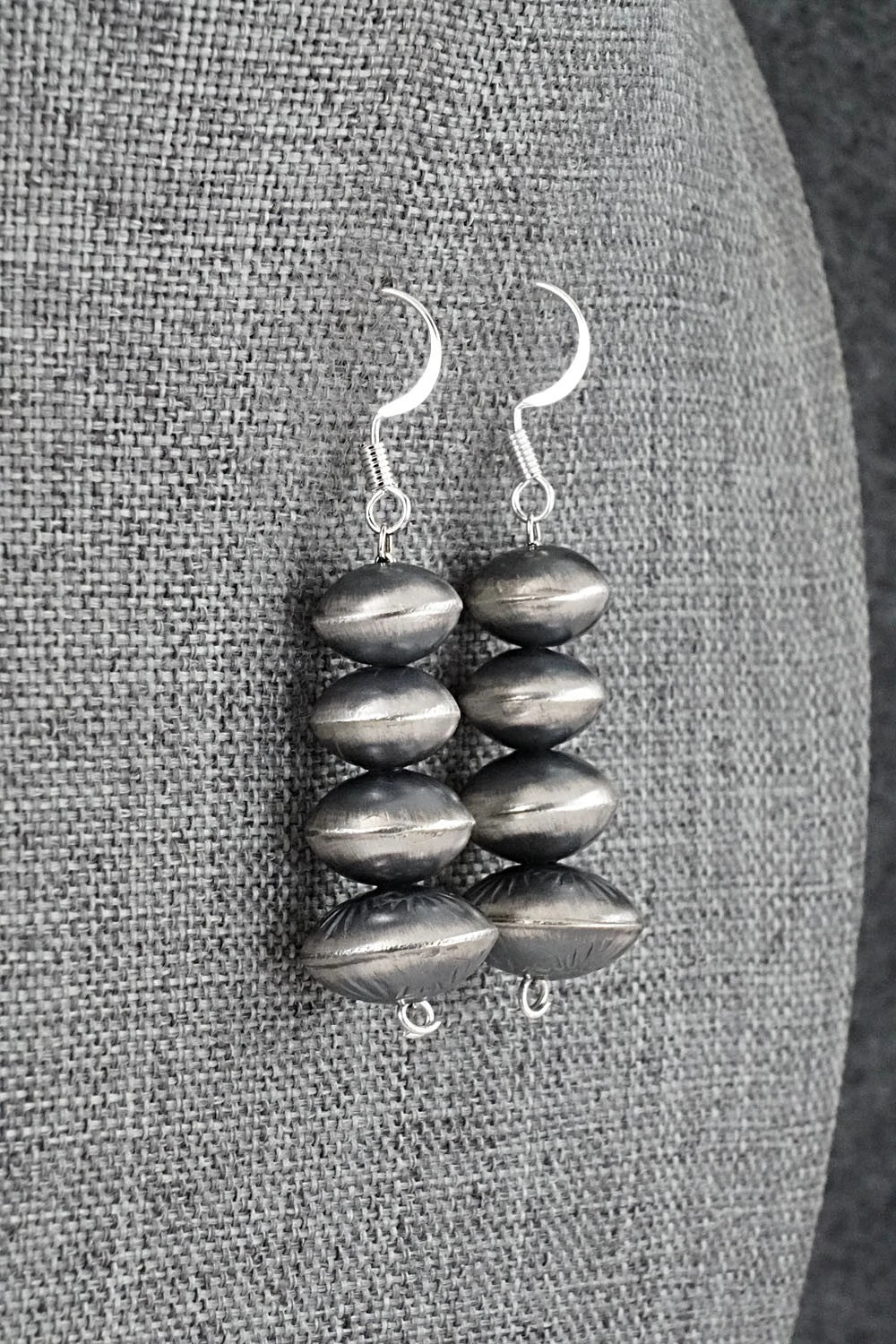 Sterling Silver Navajo Pearl Earrings - Angeline Miller
