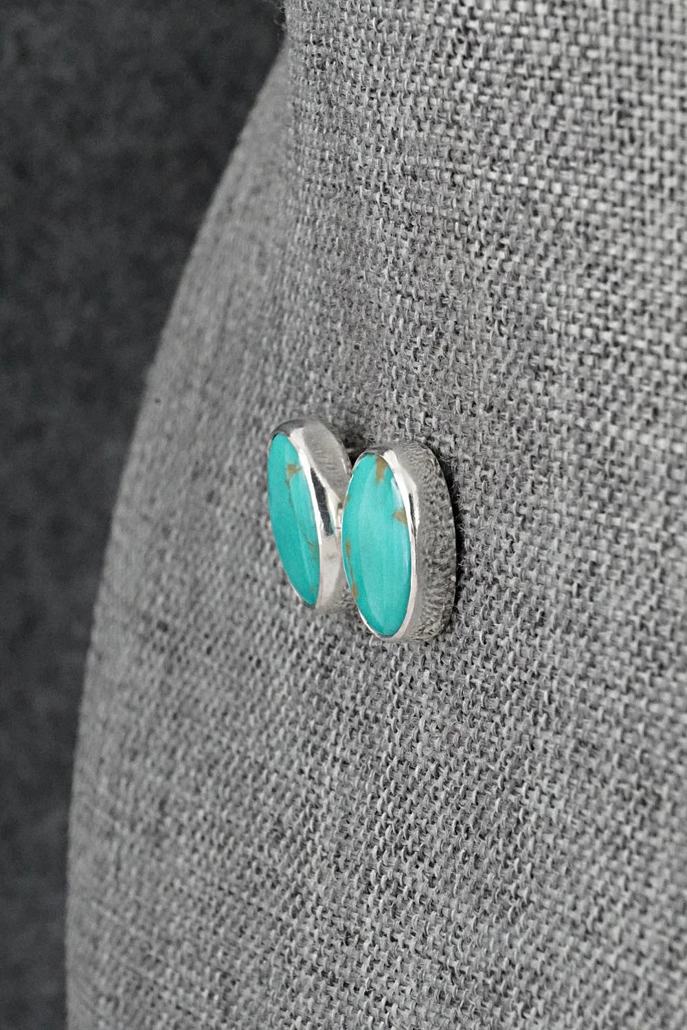 Turquoise & Sterling Silver Earrings - Rosemary Saunders