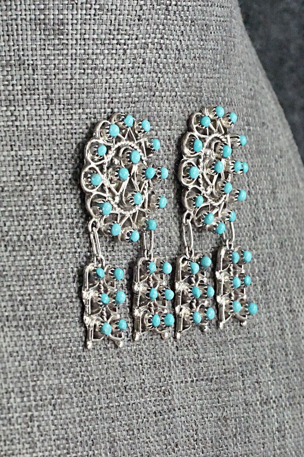 Turquoise & Sterling Silver Earrings - Wayne Johnson