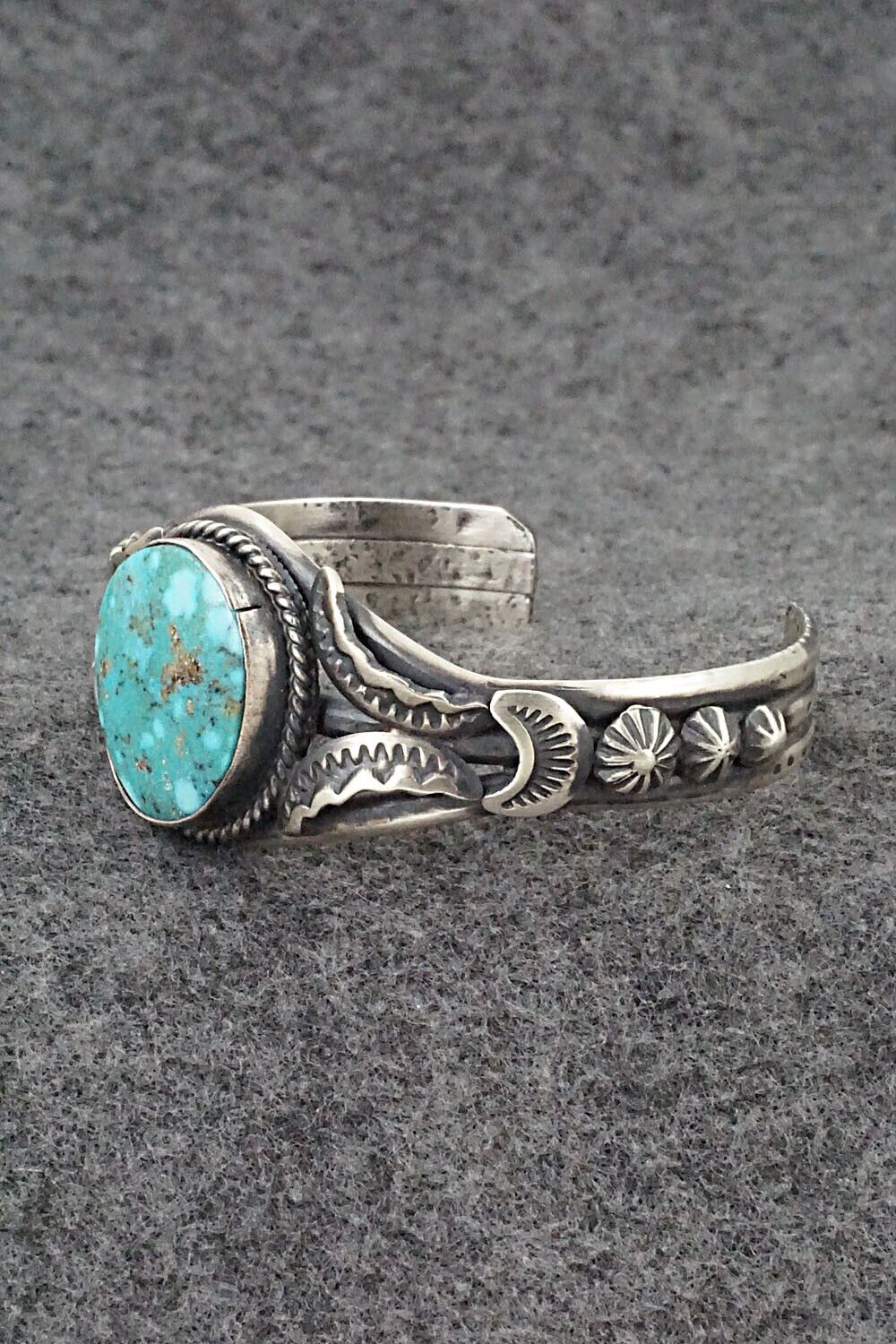 Turquoise & Sterling Silver Bracelet - Gilbert Tom
