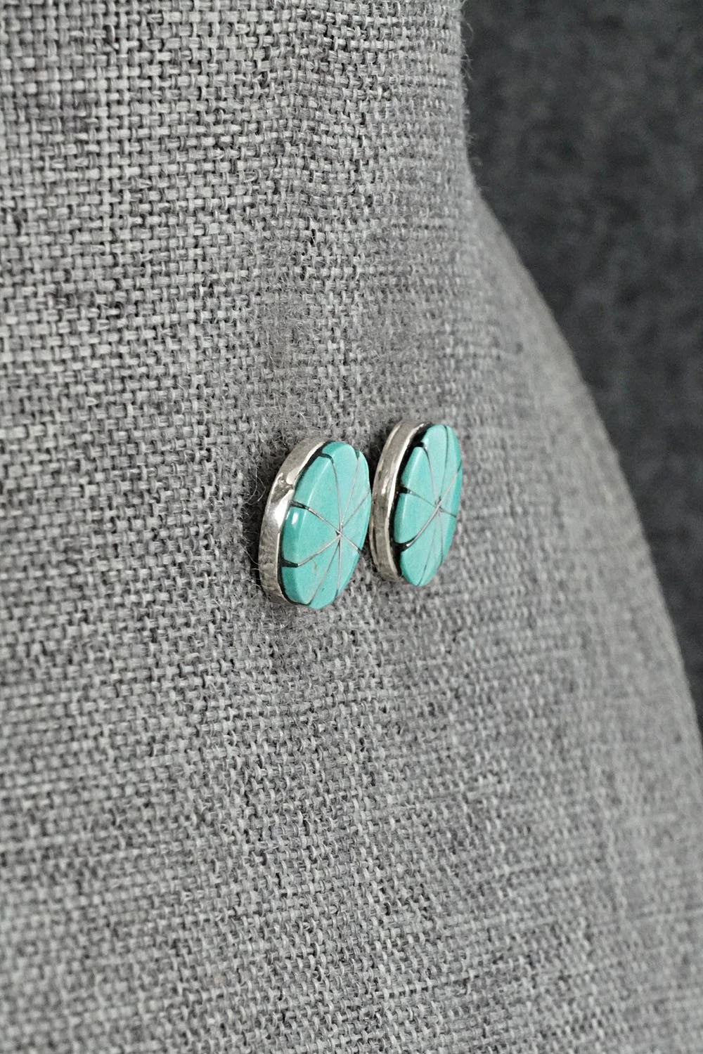 Turquoise & Sterling Silver Earrings - Johnson Laweka