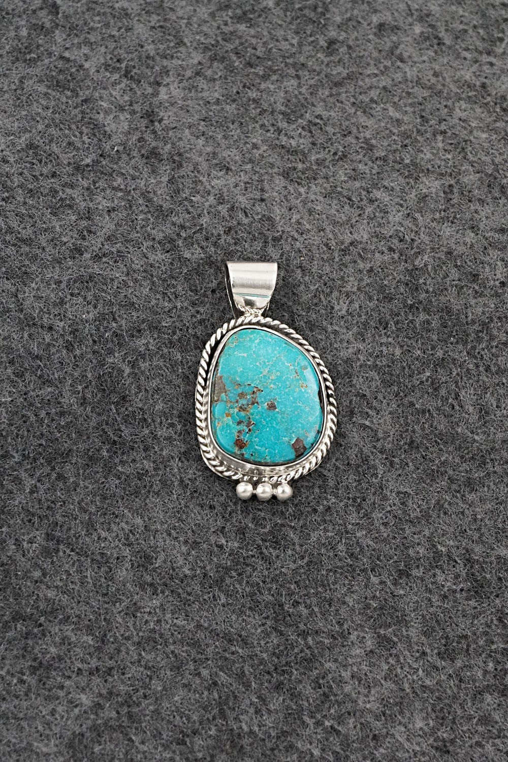Turquoise & Sterling Silver Pendant - Rena Begay