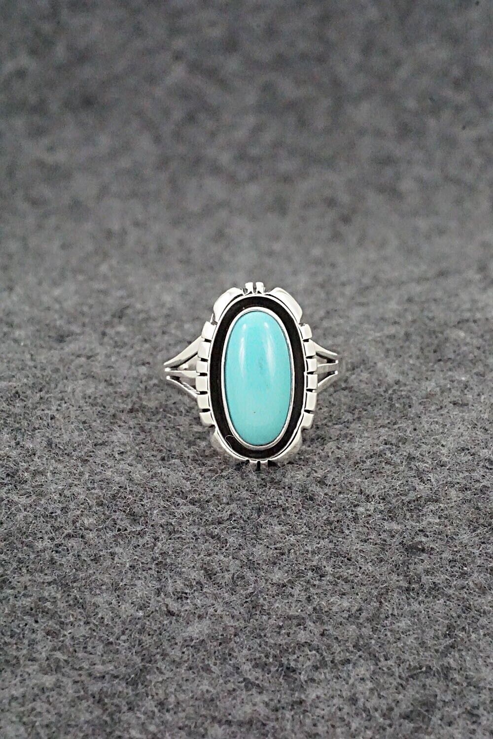 Turquoise & Sterling Silver Ring - Amos Begay - Size 6.25