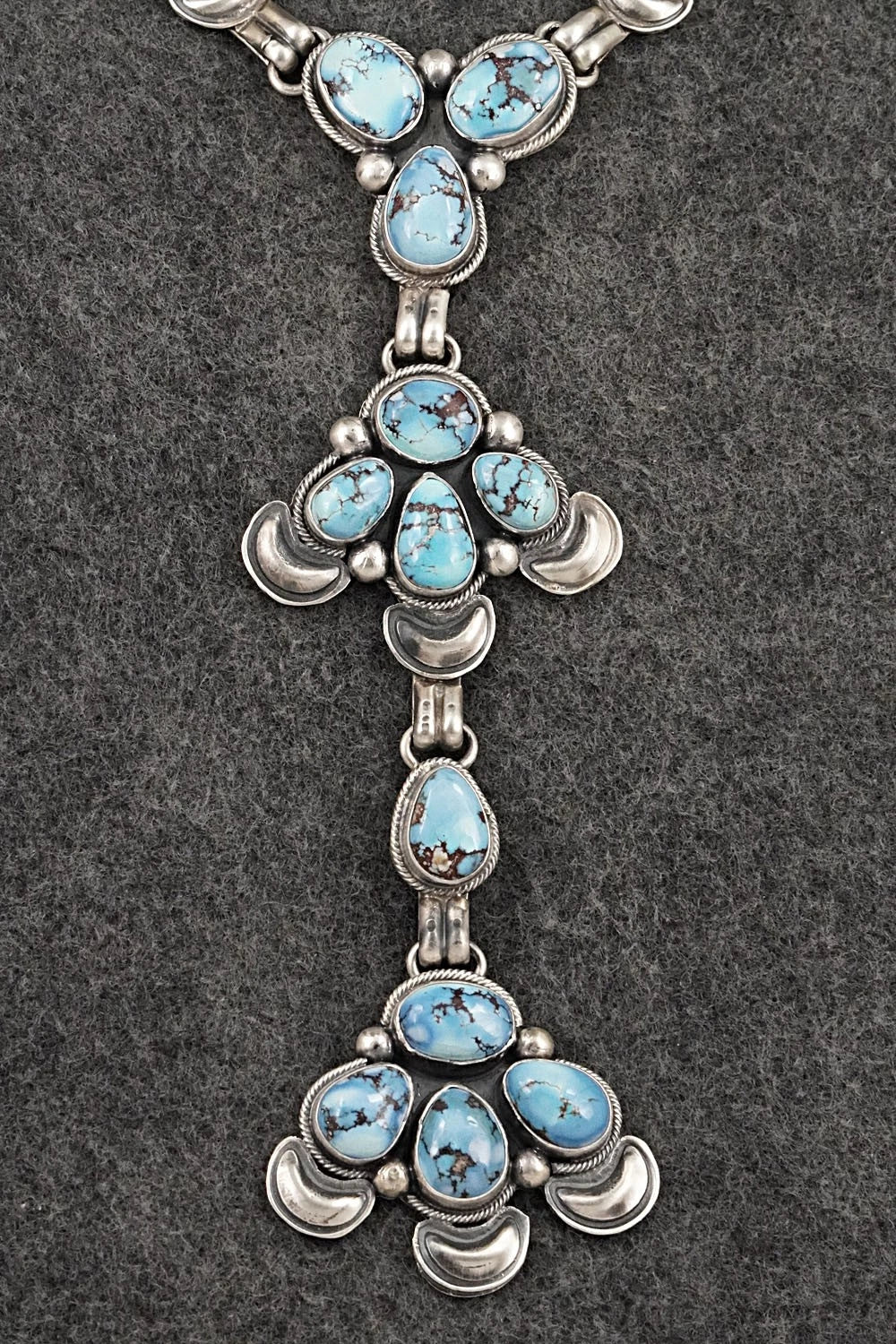 Turquoise & Sterling Silver Necklace and Earrings Set - Paul Livingston