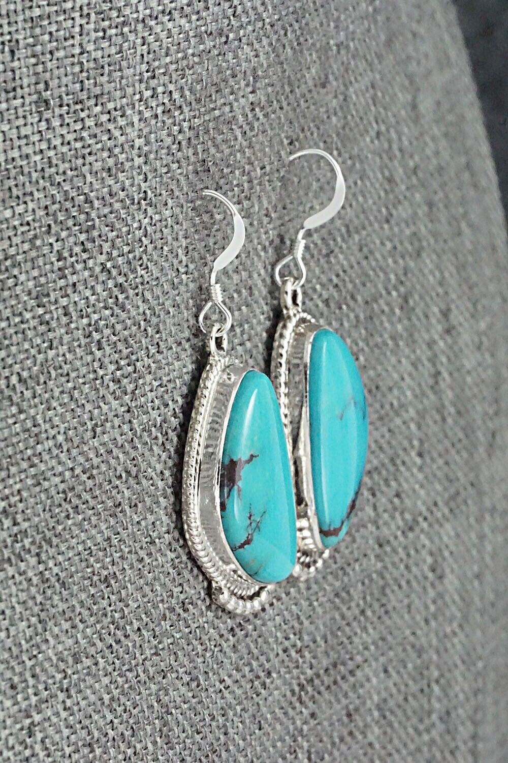 Turquoise & Sterling Silver Earrings - Verley Betone