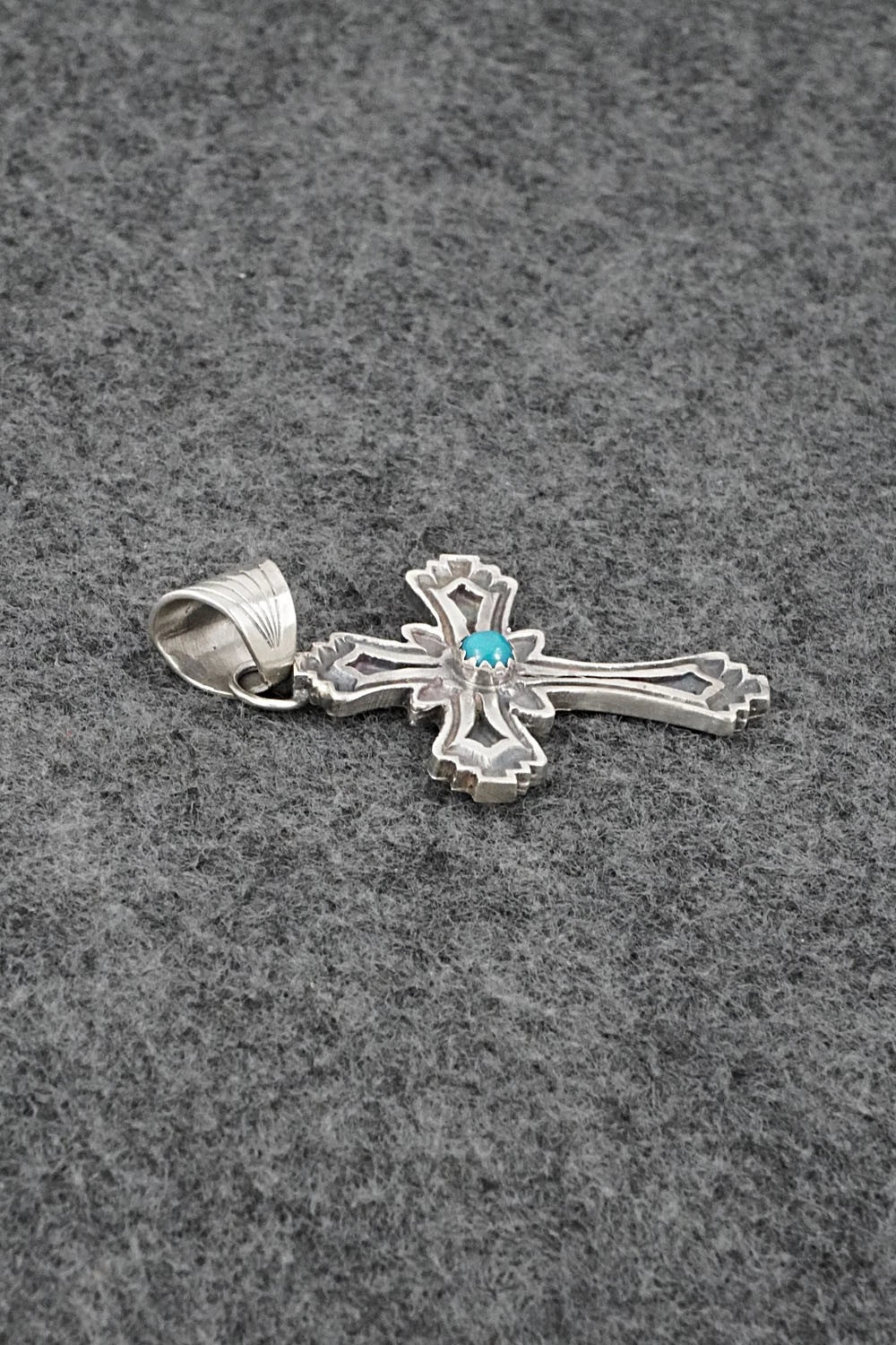 Turquoise & Sterling Silver Pendant - Robertson Martinez