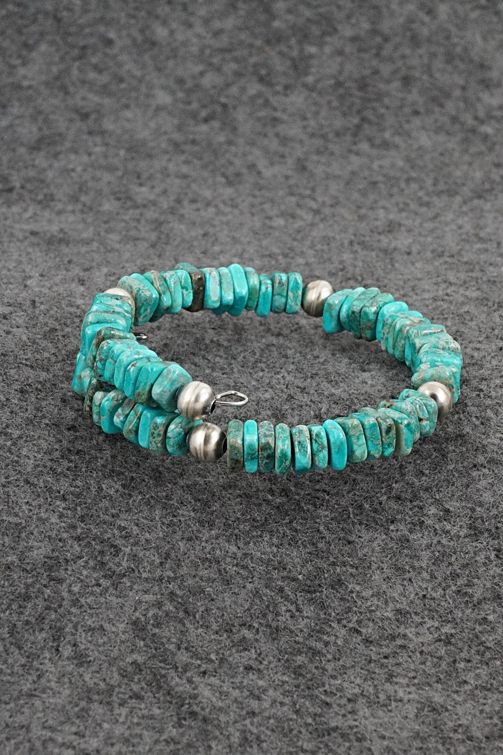 Turquoise & Sterling Silver Bracelet - Doreen Jake
