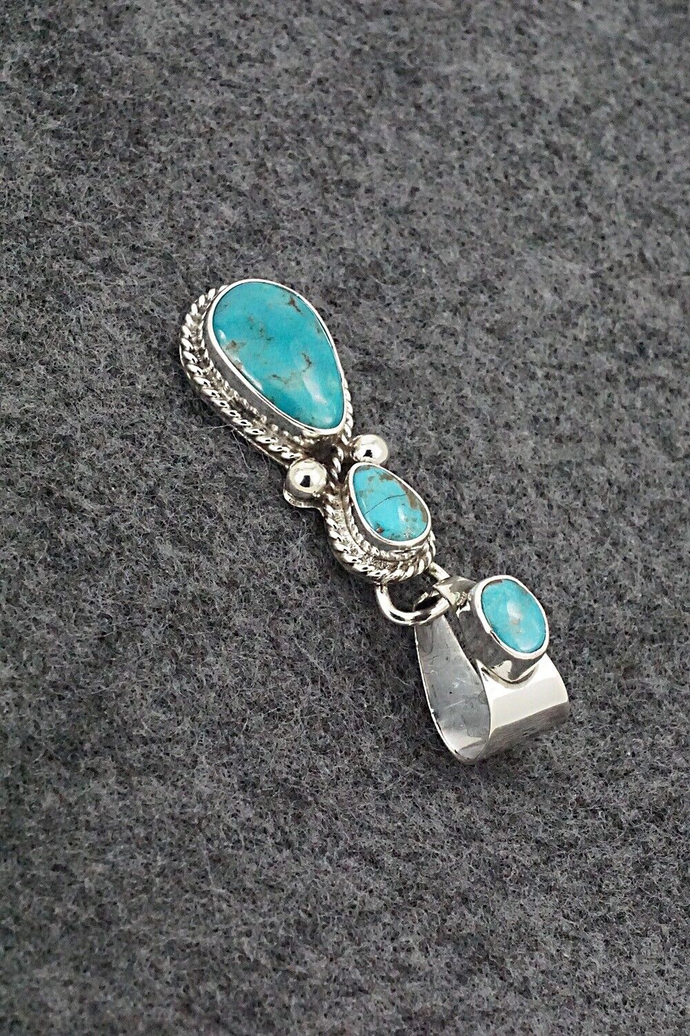 Turquoise & Sterling Silver Pendant - Kathleen Livingston