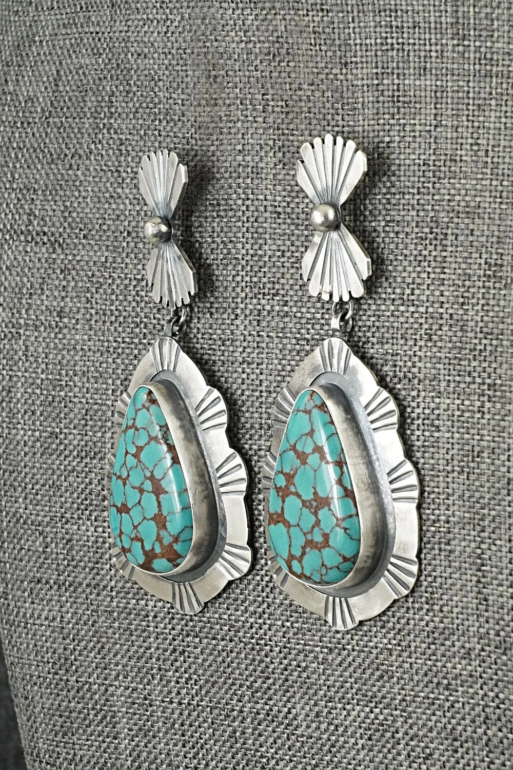 Turquoise & Sterling Silver Earrings - Mark Yazzie