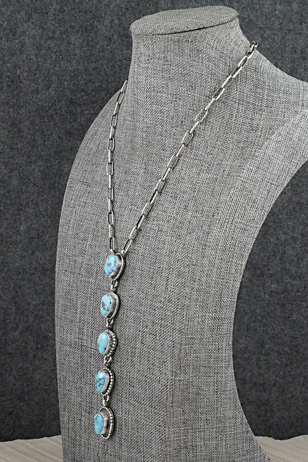 Turquoise & Sterling Silver Necklace - Bobby Johnson