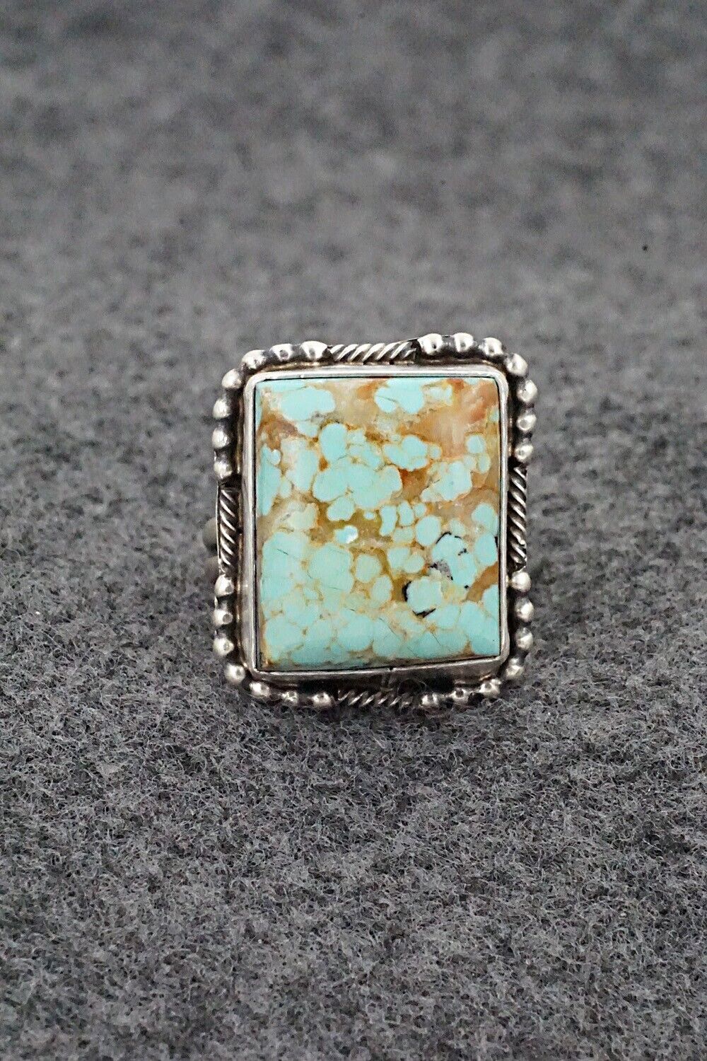 Turquoise & Sterling Silver Ring - Jameson Garcia - Size 7 Adj.