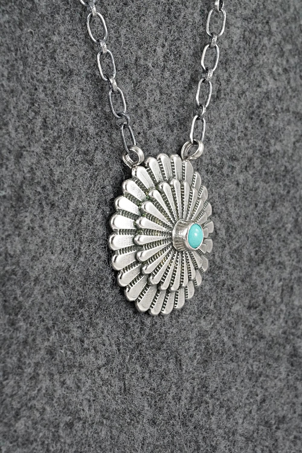 Turquoise & Sterling Silver Necklace - Sheldon Mariano