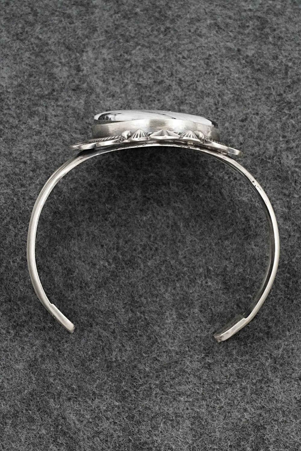White Buffalo & Sterling Silver Bracelet - Vernon Johnson