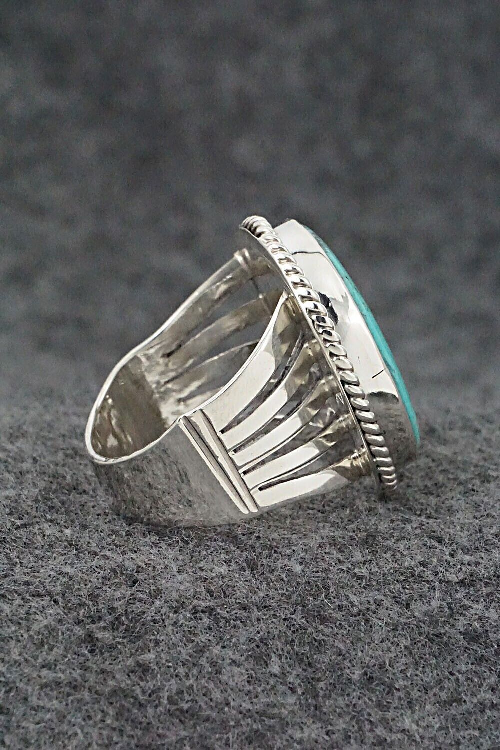 Turquoise & Sterling Silver Ring - Jeanette Saunders - Size 11.75