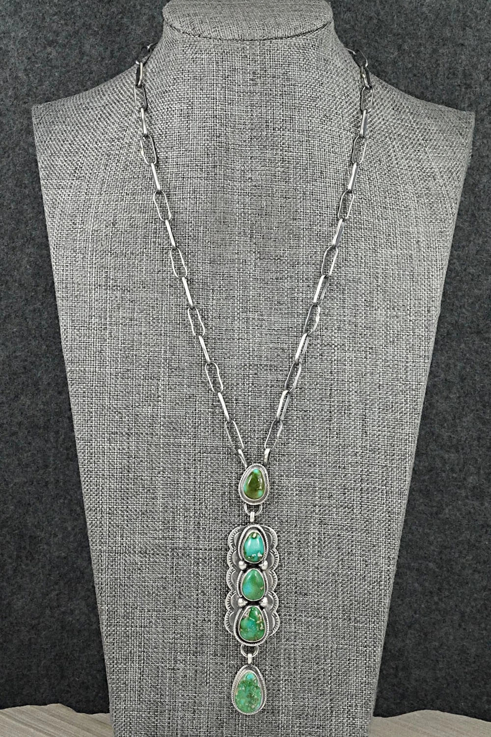 Turquoise & Sterling Silver Necklace - Bobby Johnson