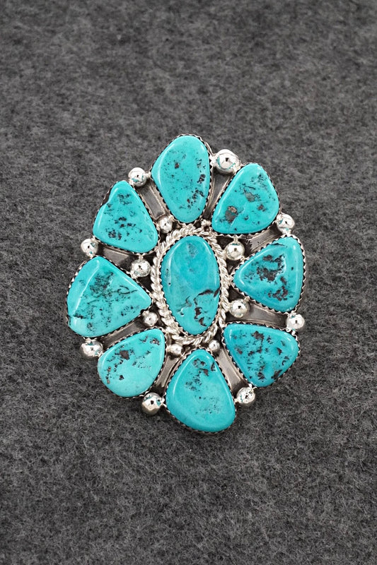 Turquoise & Sterling Silver Ring - Anthony Brown - Size 10