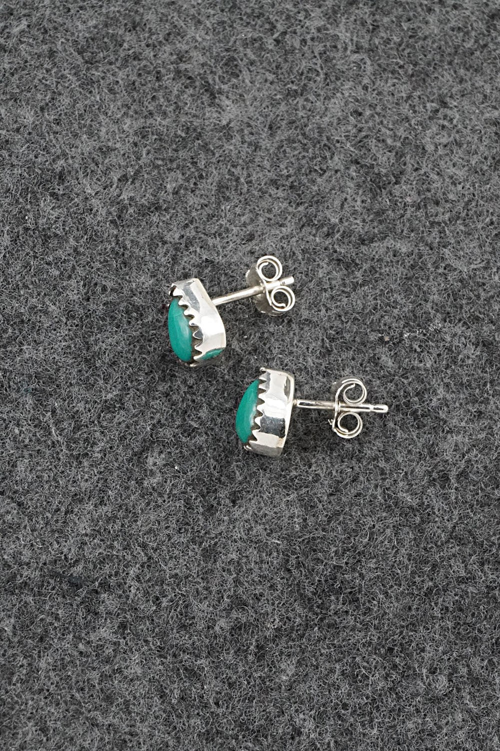 Turquoise & Sterling Silver Earrings - Gerald Joe