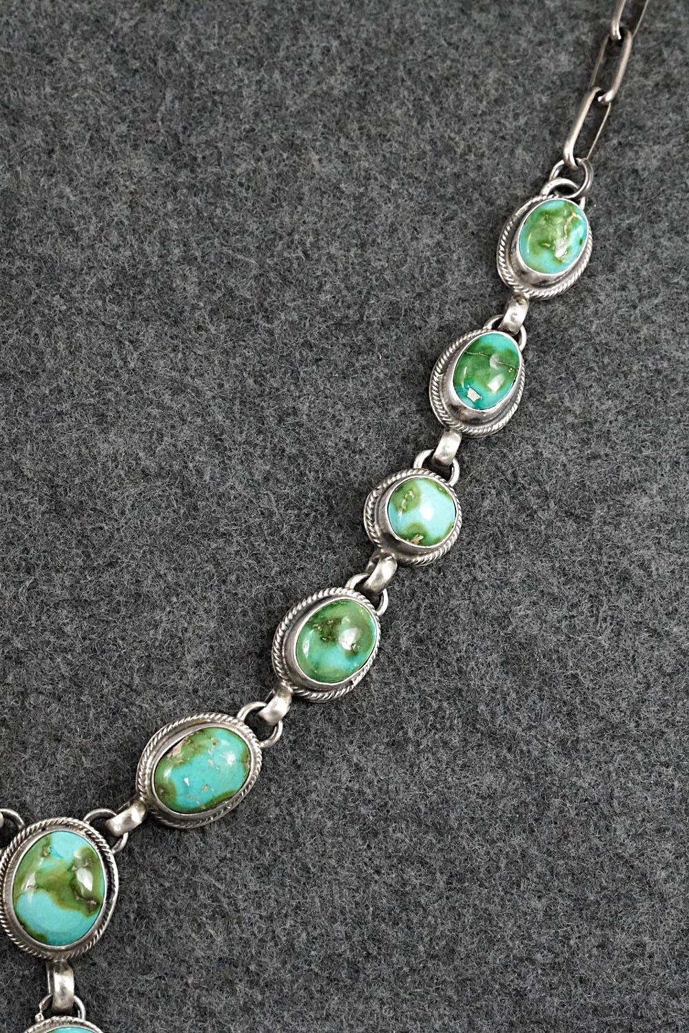 Turquoise & Sterling Silver Necklace and Earrings Set - Kathleen Livingston