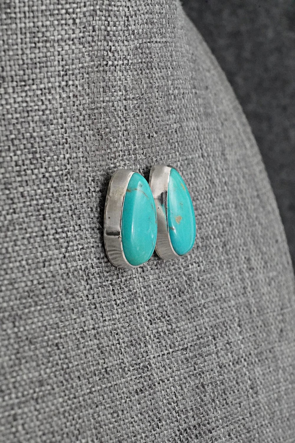 Turquoise & Sterling Silver Earrings - Rosemary Saunders