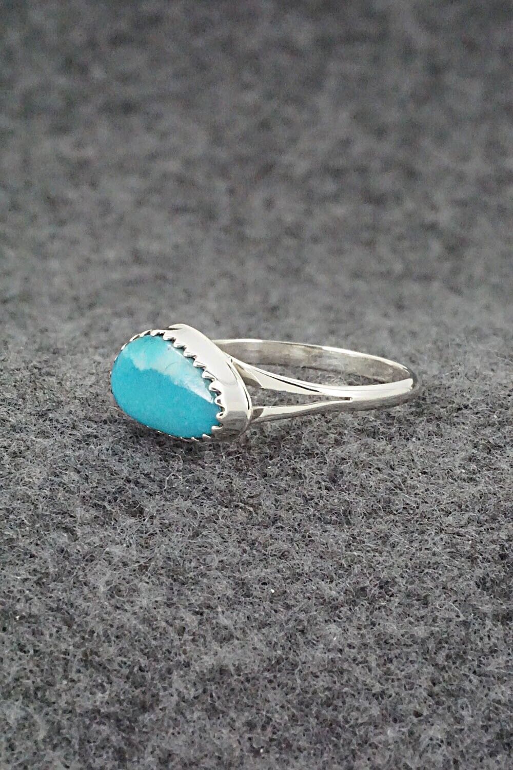 Turquoise & Sterling Silver Ring - Sharon McCarthy - Size 8.5