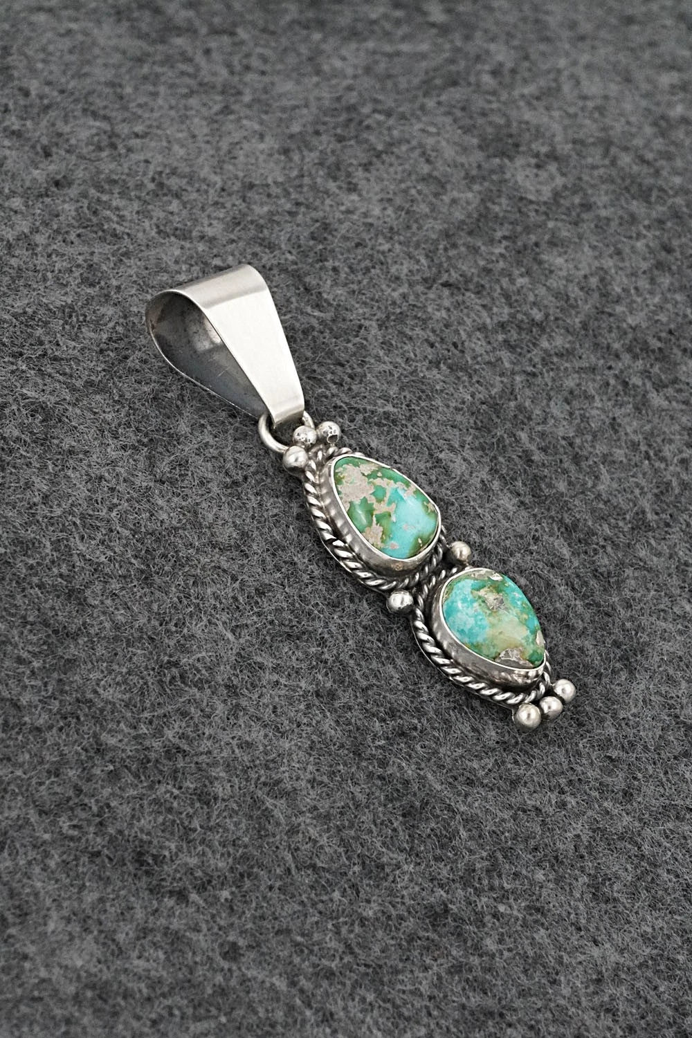 Turquoise & Sterling Silver Pendant - Rena Begay