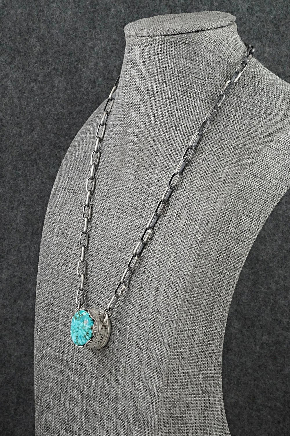 Turquoise & Sterling Silver Necklace - Paul Livingston