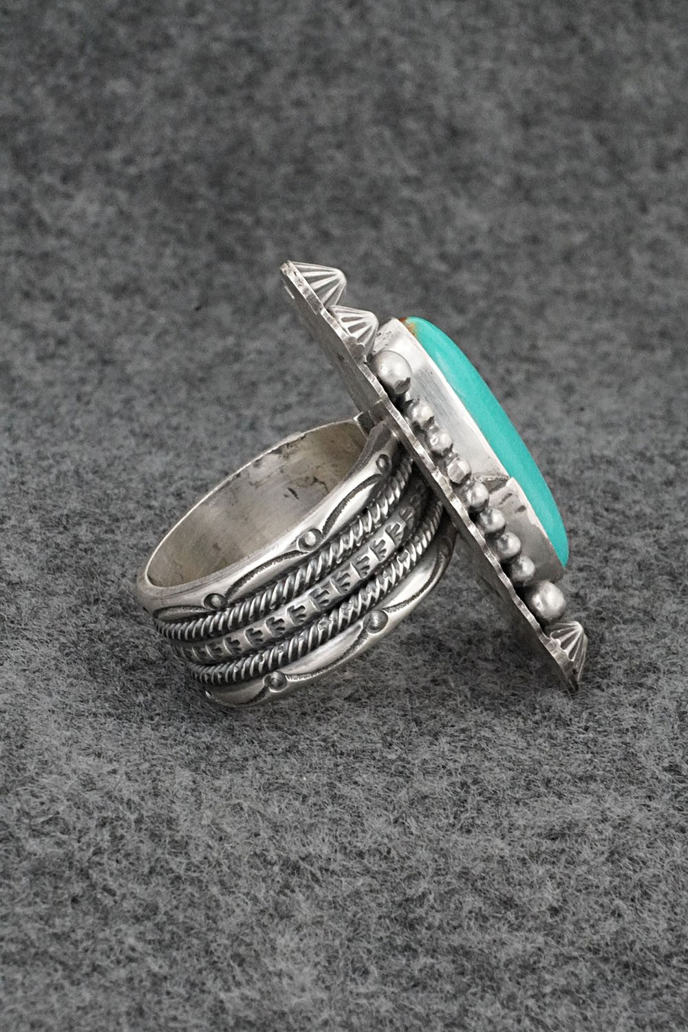 Turquoise & Sterling Silver Ring - Michael Calladitto - Size 10