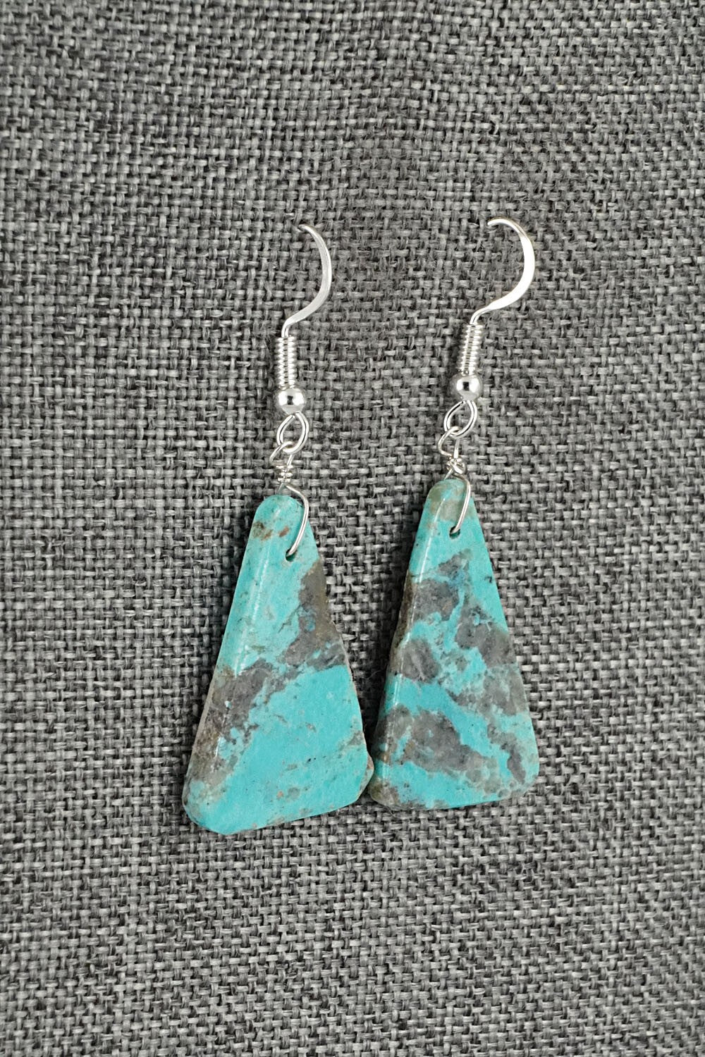 Turquoise & Sterling Silver Earrings - Louise Pete