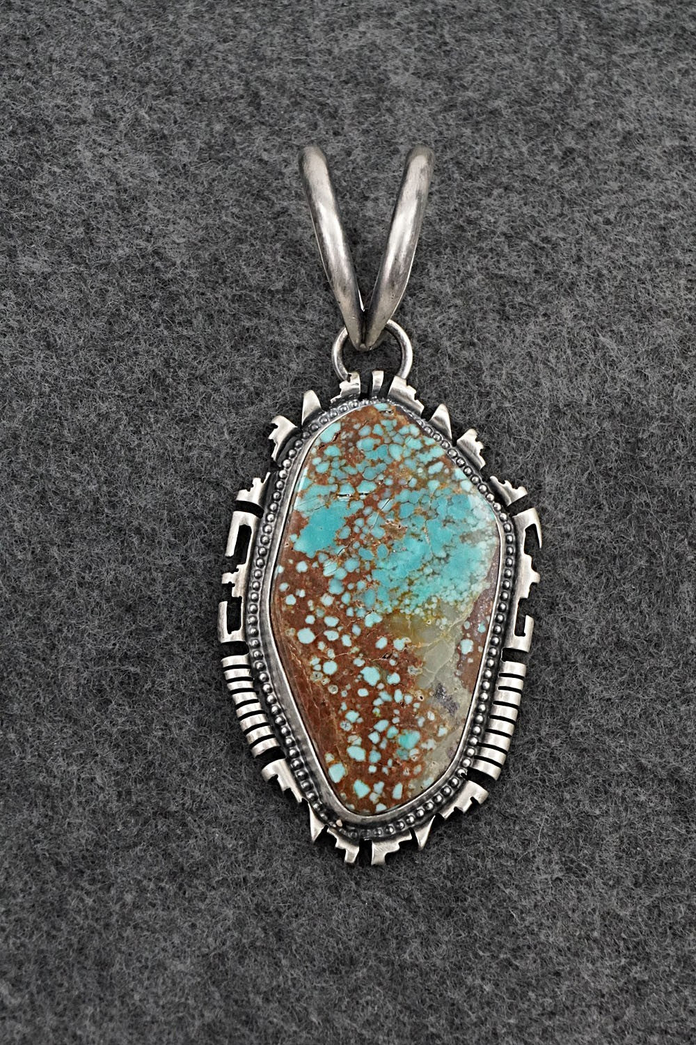 Turquoise & Sterling Silver Pendant - Randy Billy