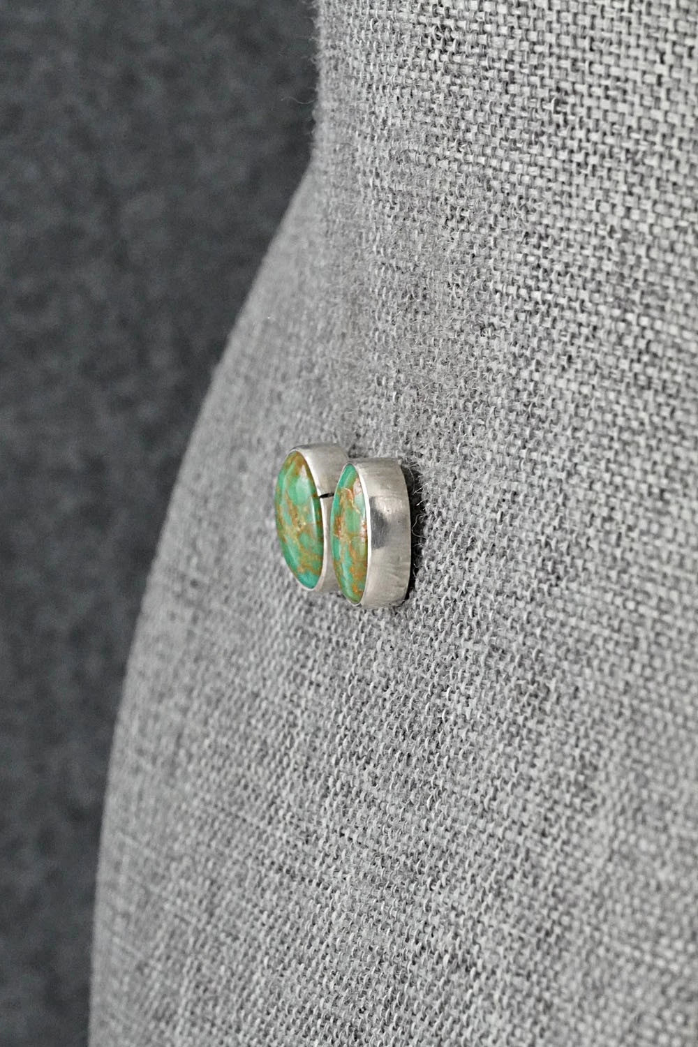 Turquoise & Sterling Silver Earrings - Rosemary Saunders