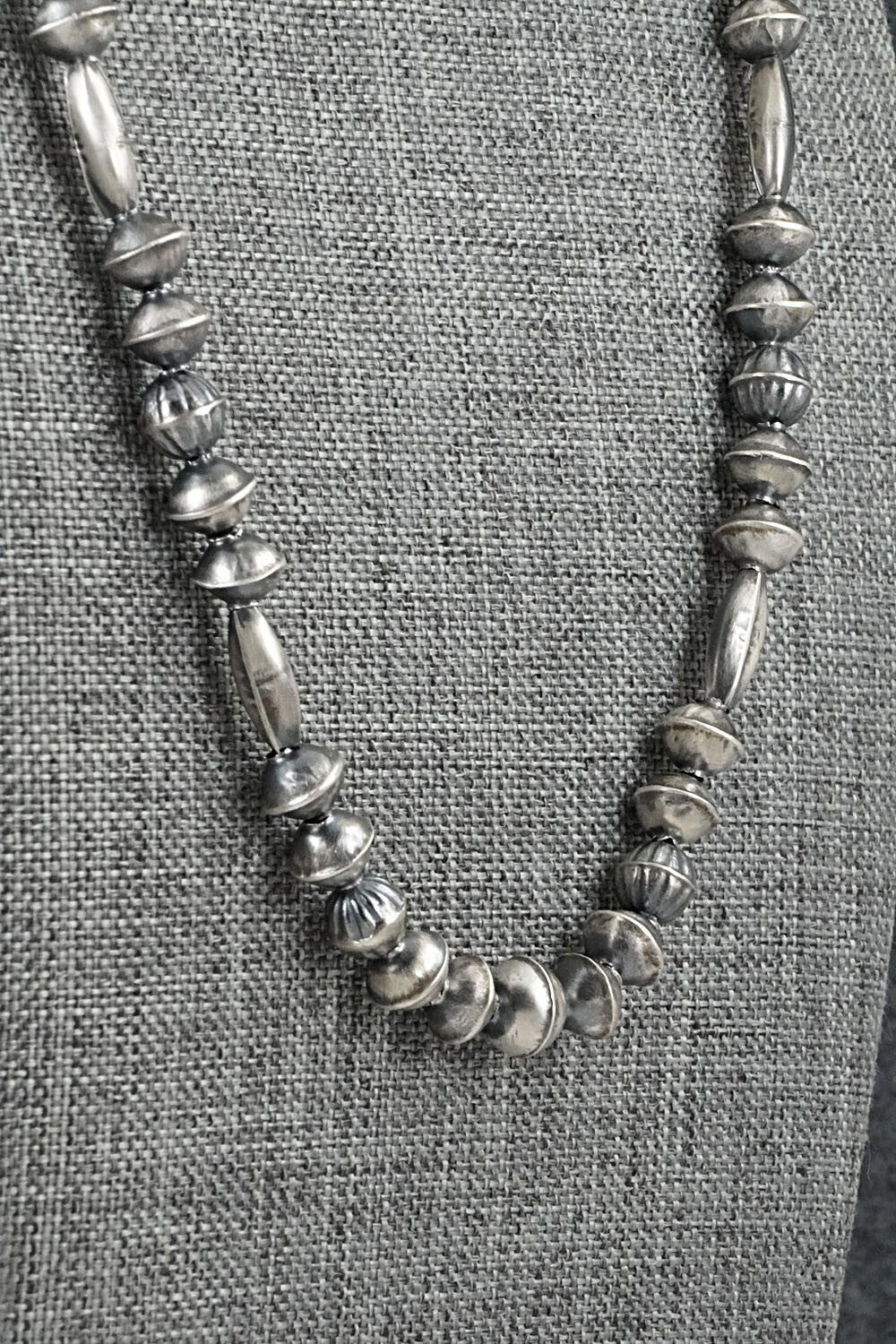 Sterling Silver Navajo Pearl Necklace 20" - Vintage