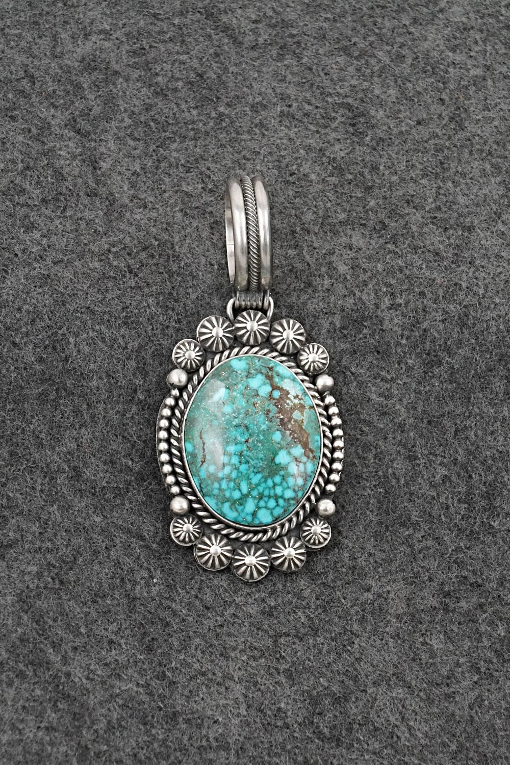 Turquoise & Sterling Silver Pendant - Michael Calladitto