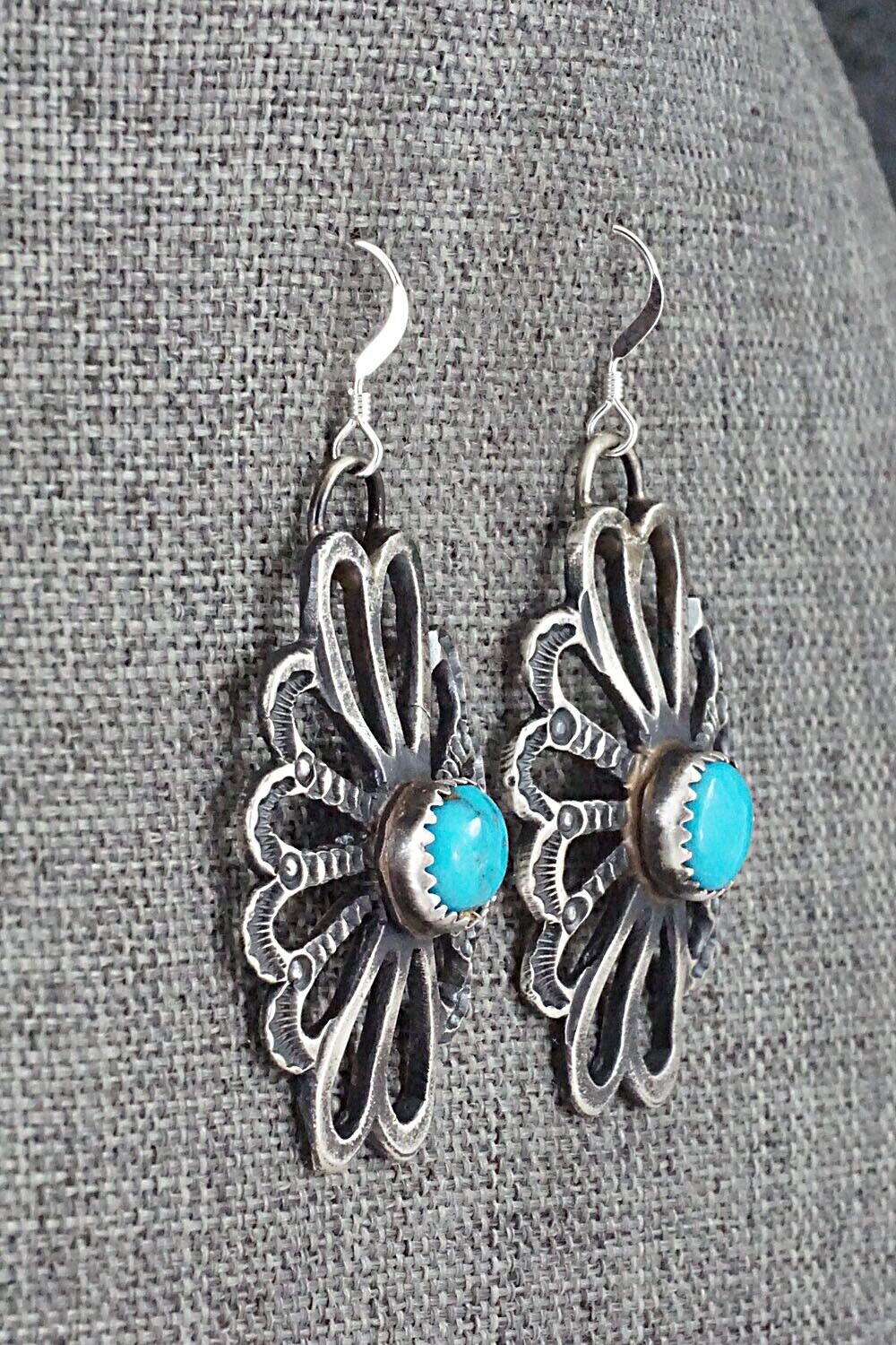 Turquoise & Sterling Silver Earrings - Eva & Linberg Billah