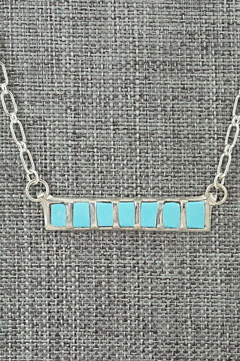 Turquoise & Sterling Silver Necklace - Glennetta Luna