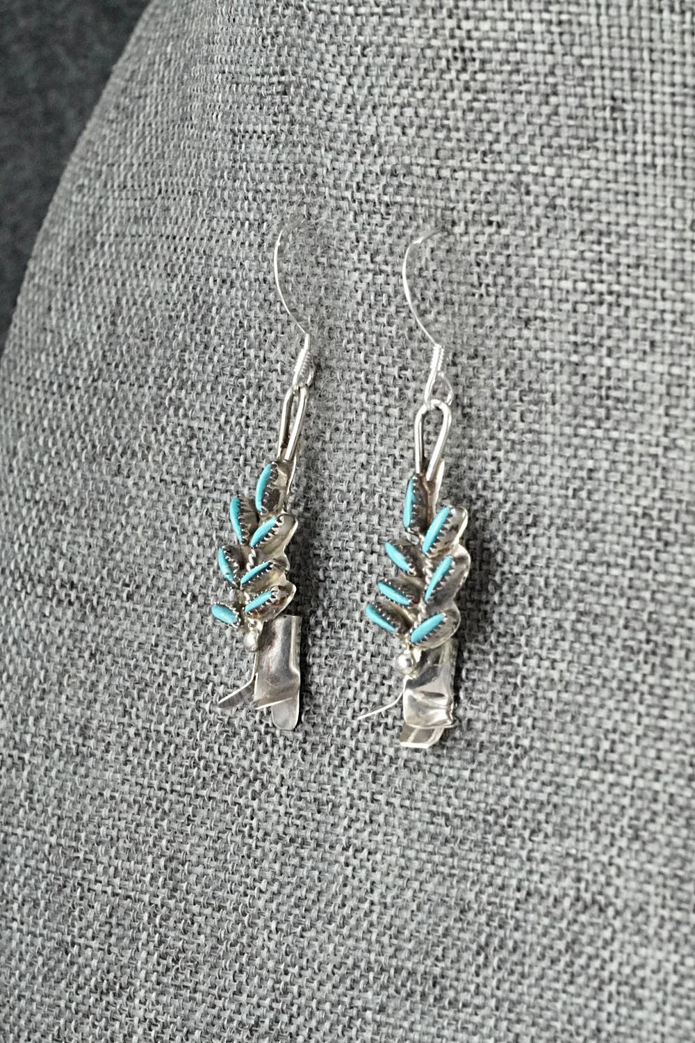 Turquoise & Sterling Silver Squash Blossom Set - Lorna Mahkee