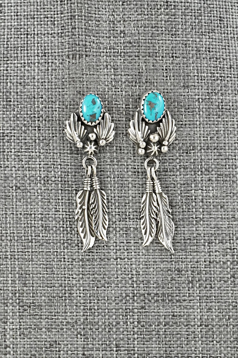 Turquoise & Sterling Silver Earrings - Marie Bahe
