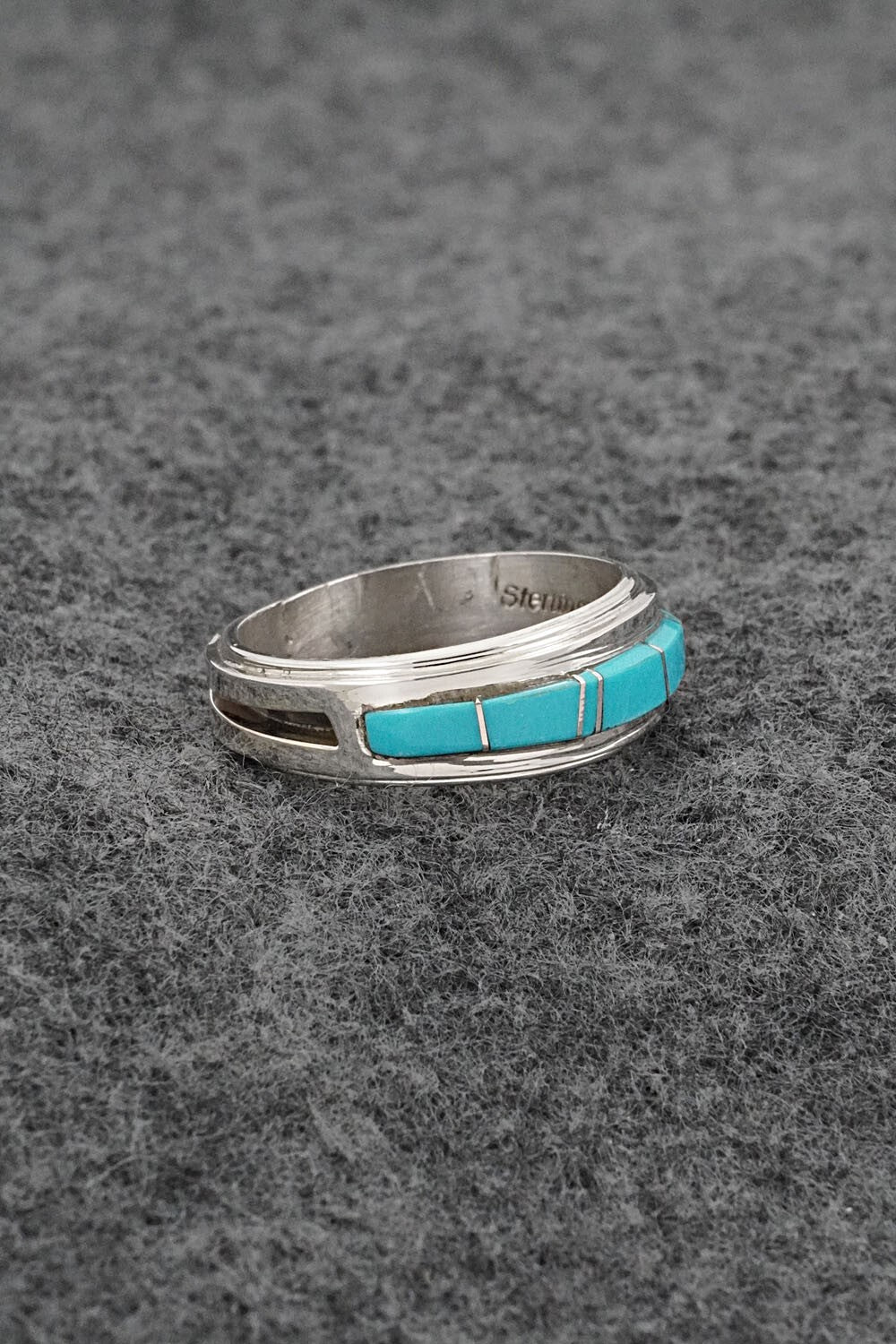 Turquoise & Sterling Silver Ring - Wilbert Muskett Jr. - Size 8