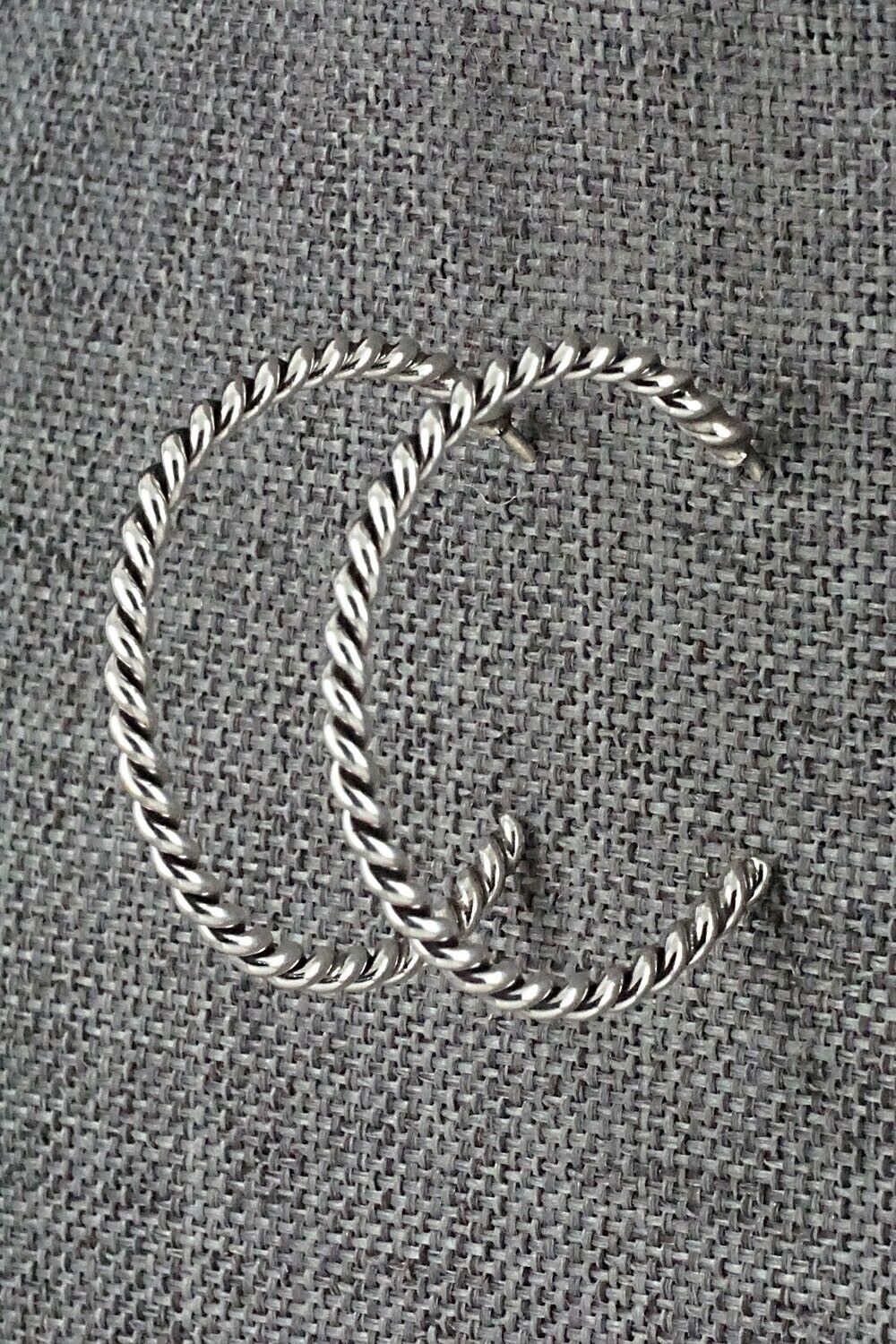 Sterling Silver Hoop Earrings - Elaine Tahe
