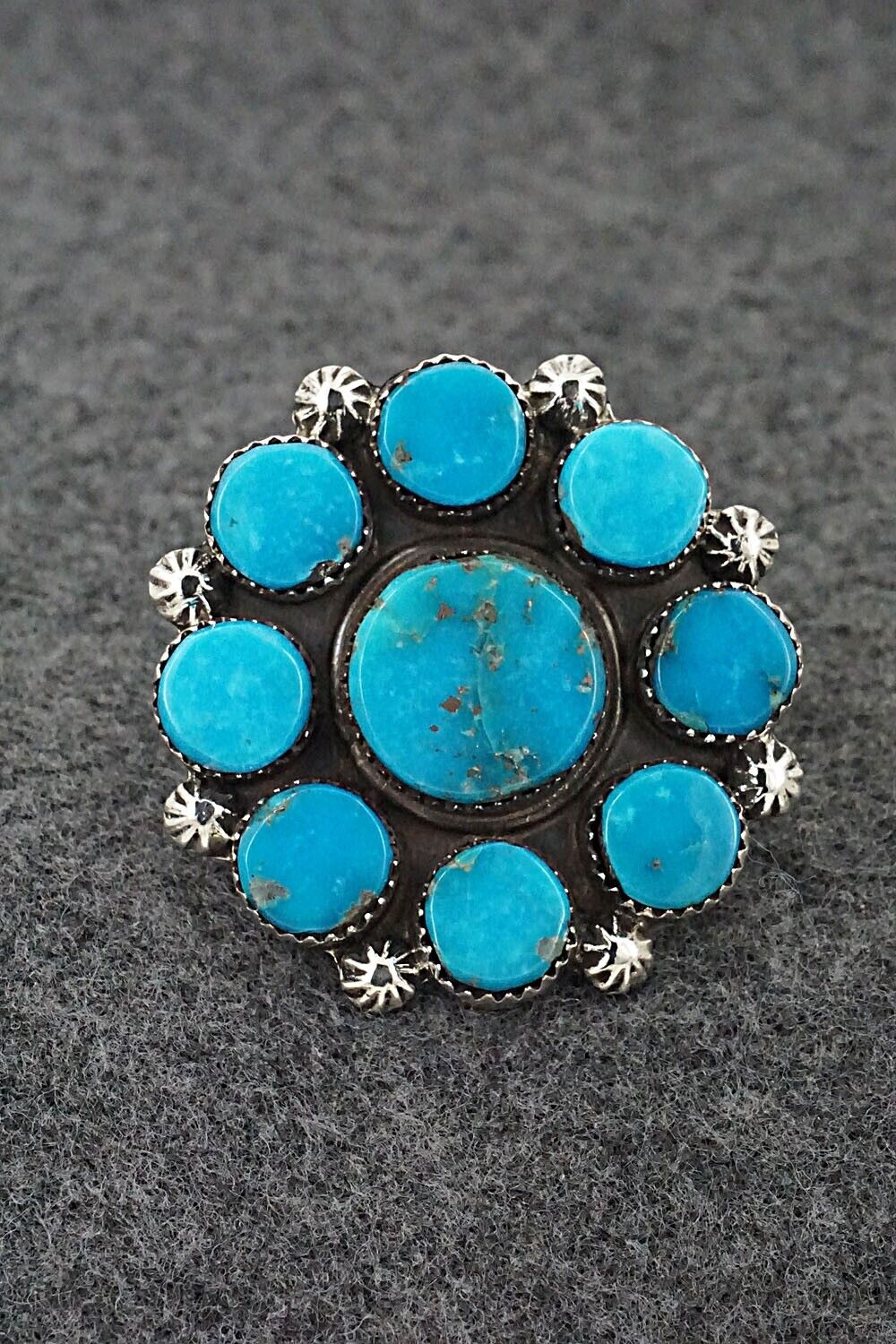 Turquoise and Sterling Silver Ring - Selina Warner - Size 8.5