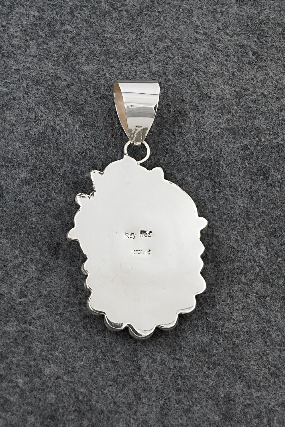 Turquoise & Sterling Silver Pendant - Leslie Nez
