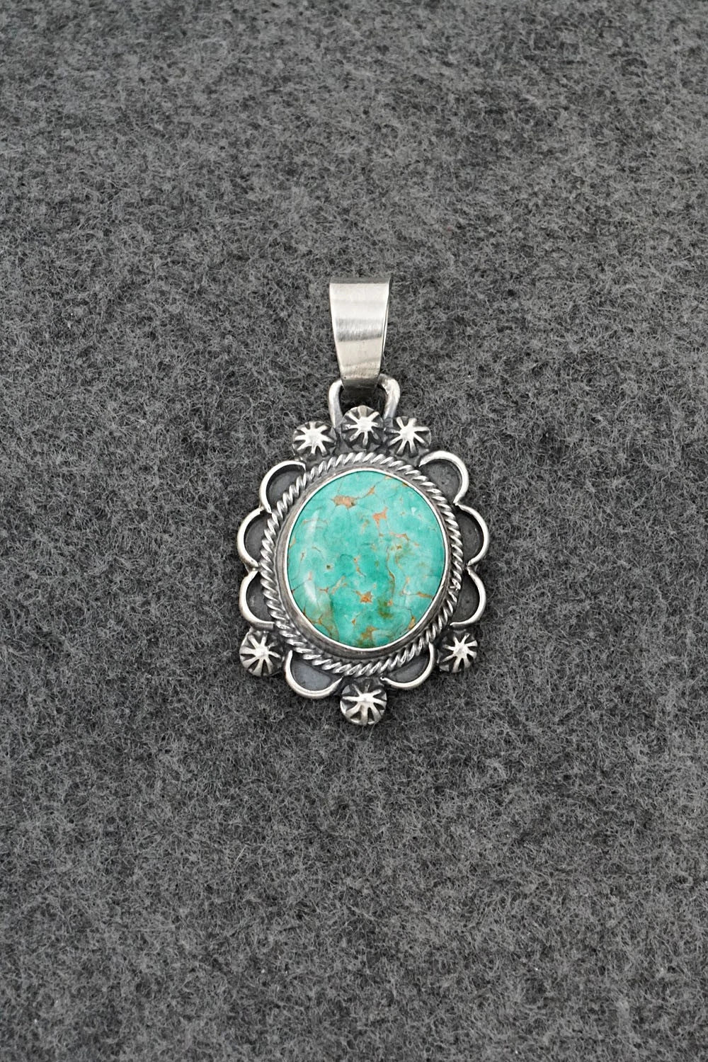 Turquoise & Sterling Silver Pendant - Bobby Johnson