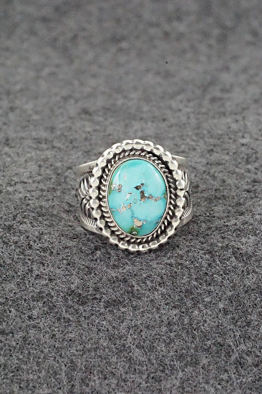 Turquoise & Sterling Silver Ring - Samuel Yellowhair - Size 8