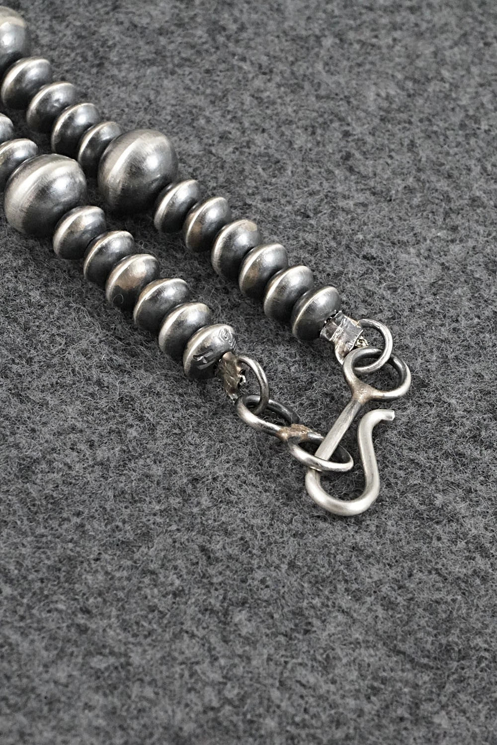 Sterling Silver Navajo Pearl Necklace 18" - Crystal Haley