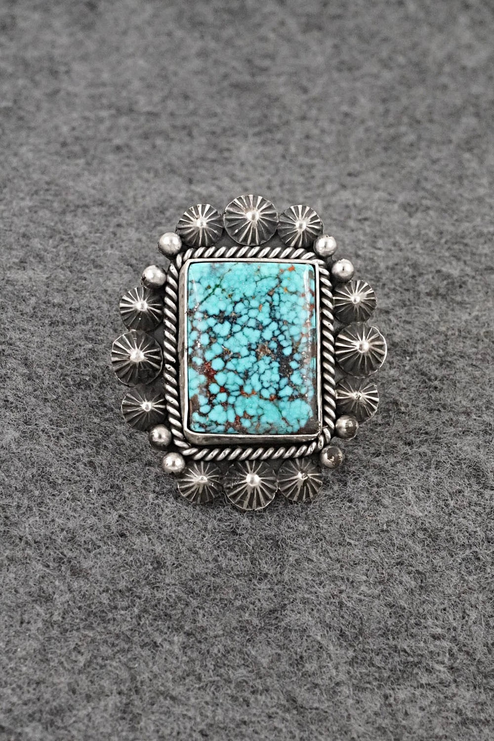 Turquoise & Sterling Silver Ring - Michael Calladitto - Size 7
