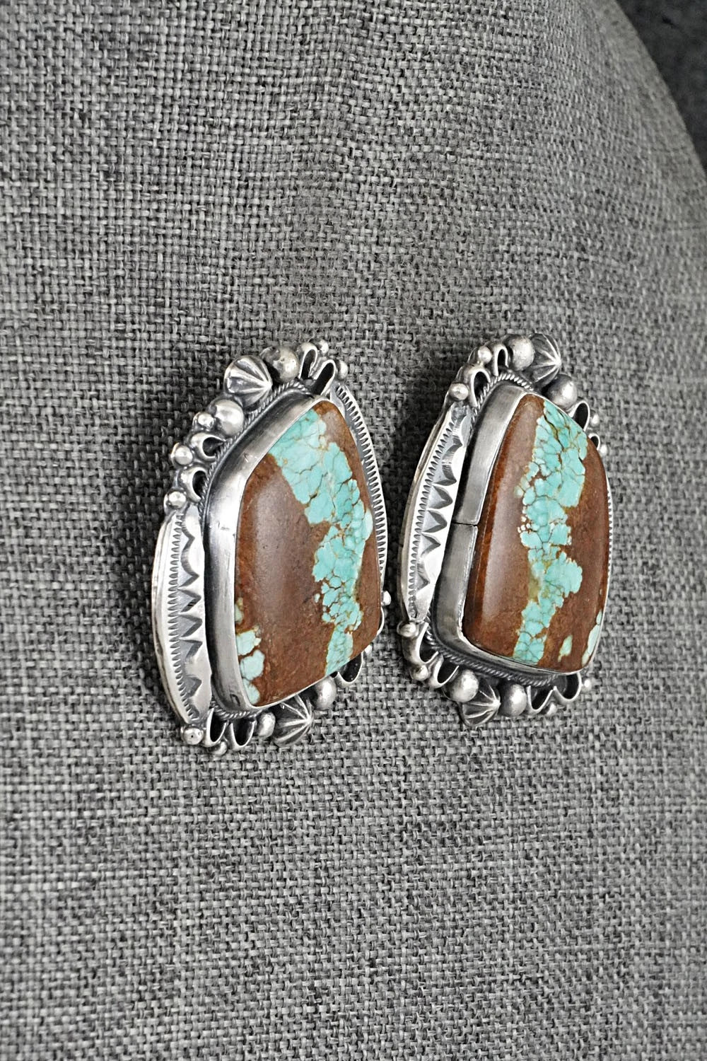 Turquoise & Sterling Silver Necklace and Earrings Set - Bob Becenti